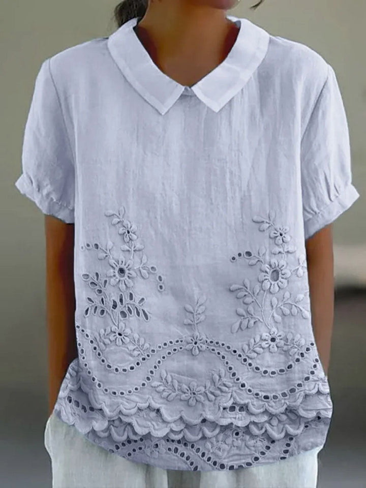 Rosalie™ | Vintage Lace Polo Blouse