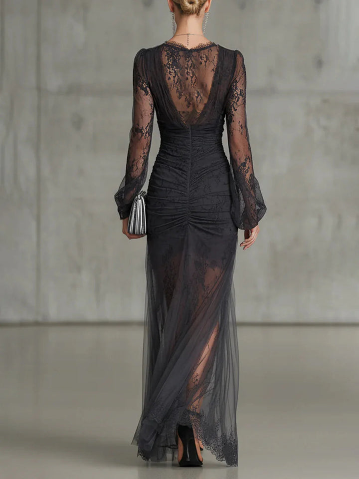 Imelda™ | Midnight Lace Elegance Dress
