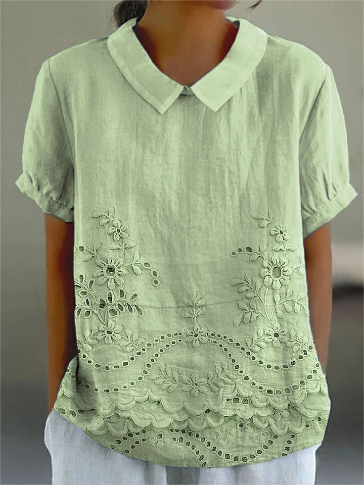 Rosalie™ | Vintage Lace Polo Blouse
