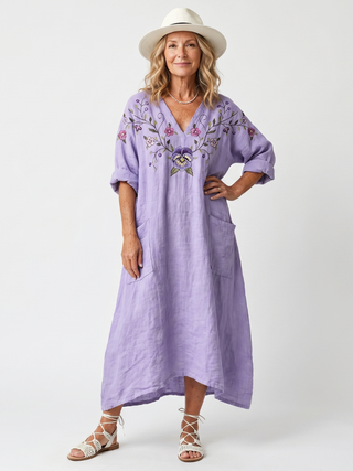 Violet™ | Lavender Bloom Maxi Dress
