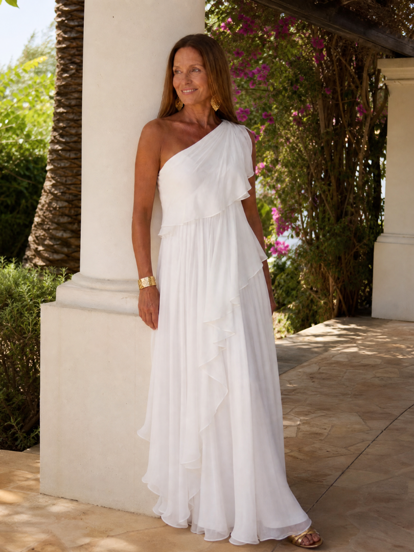 Serena™ | Emerald Ruffle Maxi Dress