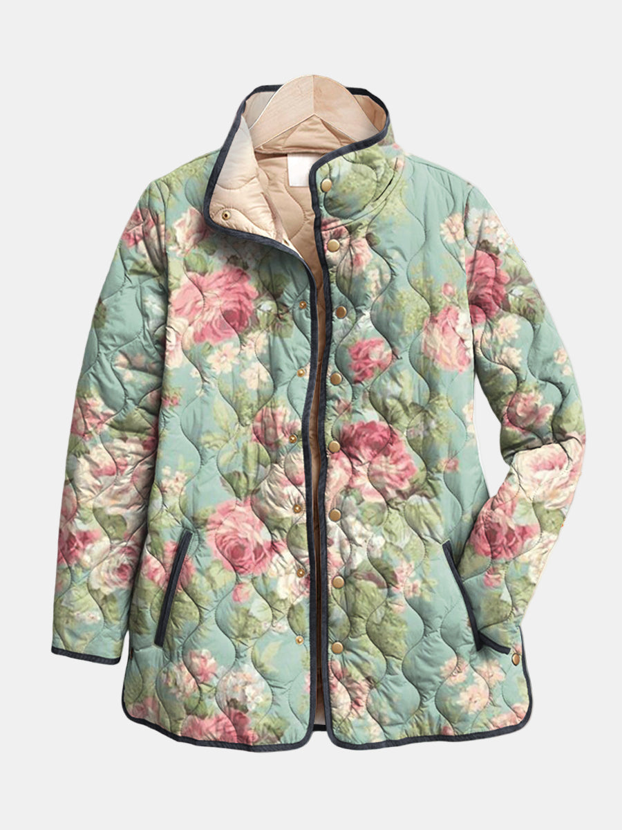 Rosalie™ | Romantic Botanical Quilted Jacket