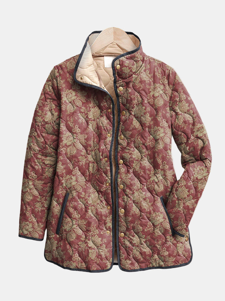 Viviana™ | Vintage Botanical Quilted Jacket