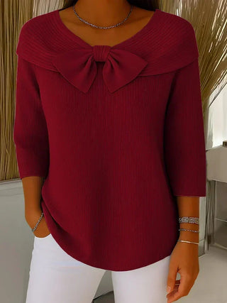 Arabella™ | Bow-Neck Autumn Sweater
