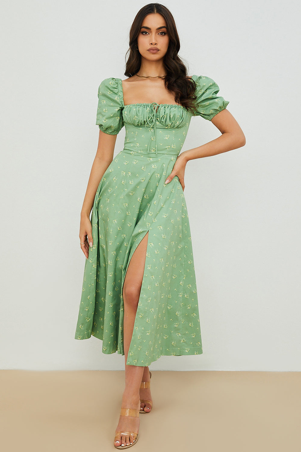 Lucía | Vestido Escote Fruncido