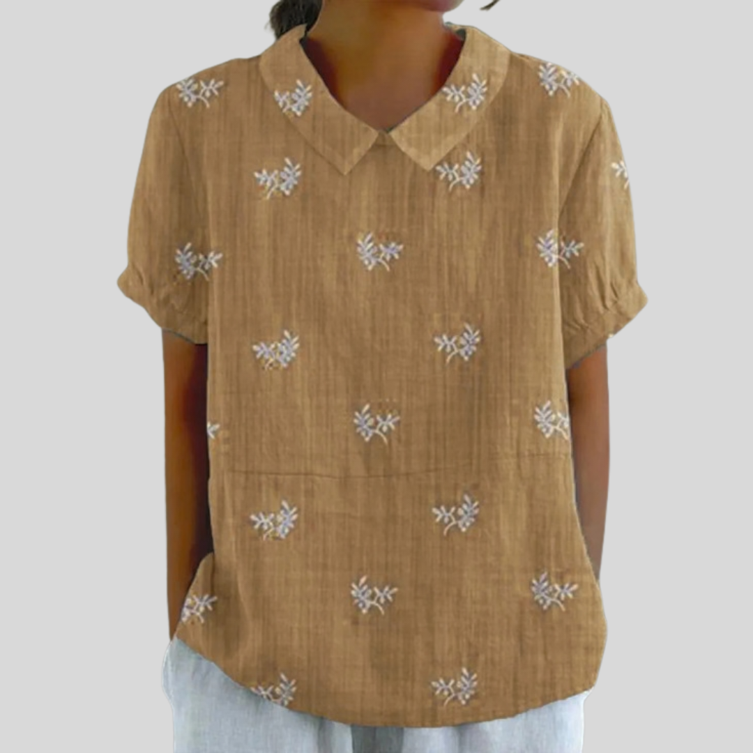 Eloína | Blusa Natural Delicada