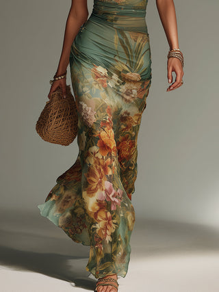 Amara™ | Enchanted Garden Halter Dress
