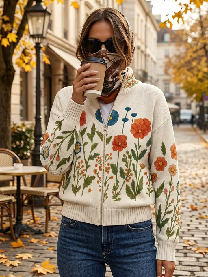 Elowen™ | Wildflower Zip Cardigan