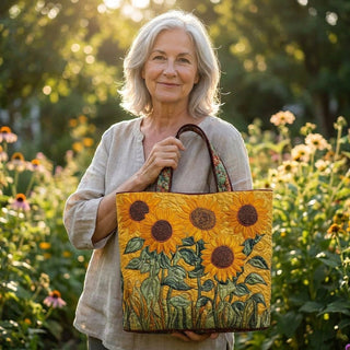 Classic Quilted Bag - Sunflowers
