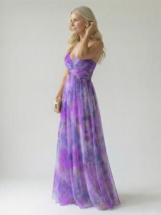 Crizel™ | Sunset Watercolour Maxi Dress
