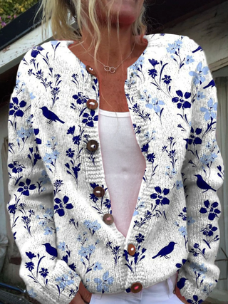 Bluebird™ | Botanical Song Knitted Cardigan