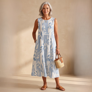 Meredith™ | Botanical Breeze Midi Dress