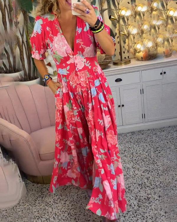 Renata | Vestido Flores Vibrantes