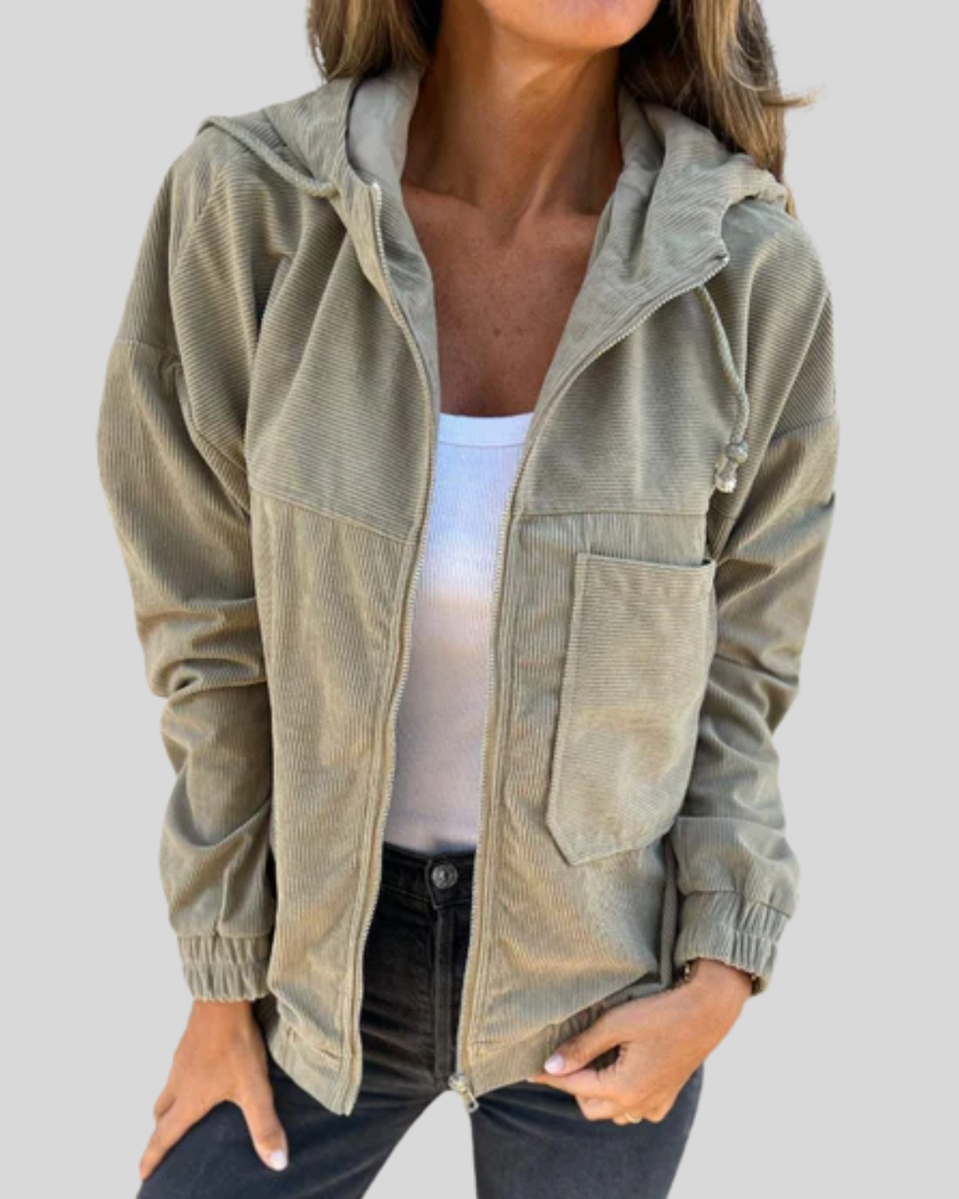 Winslow™ | Denim Blue Luxe Hooded Jacket