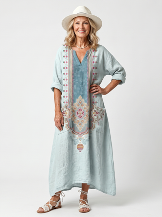 Marigold™ | Sunset Paisley Maxi Dress