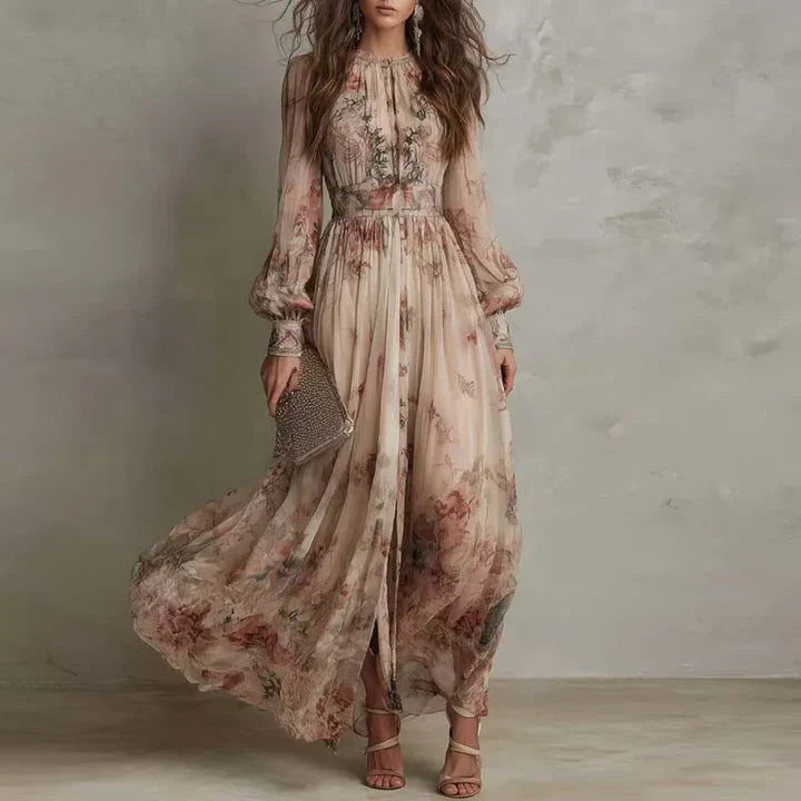 Melinda™ | Blush Garden Maxi Dress