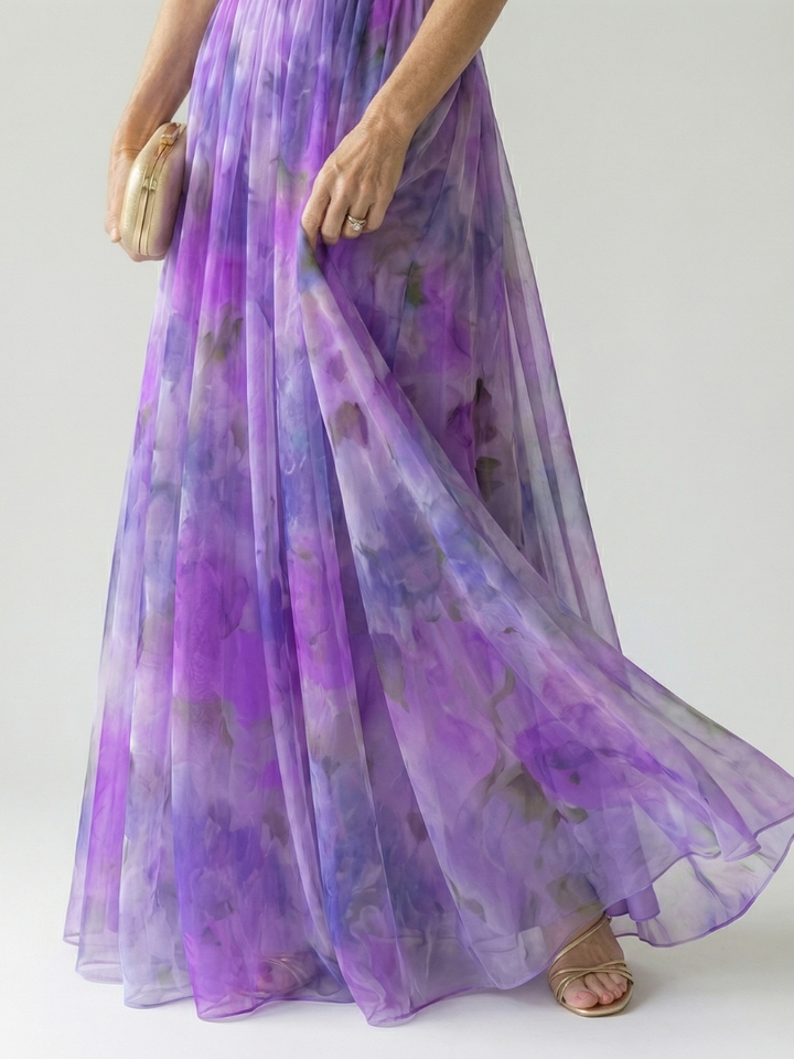 Crizel™ | Sunset Watercolour Maxi Dress
