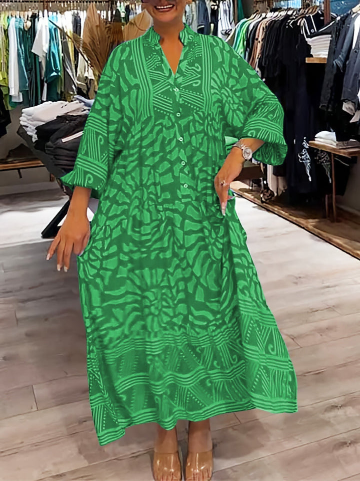 Yaretzi | Vestido Motivos Tropicales