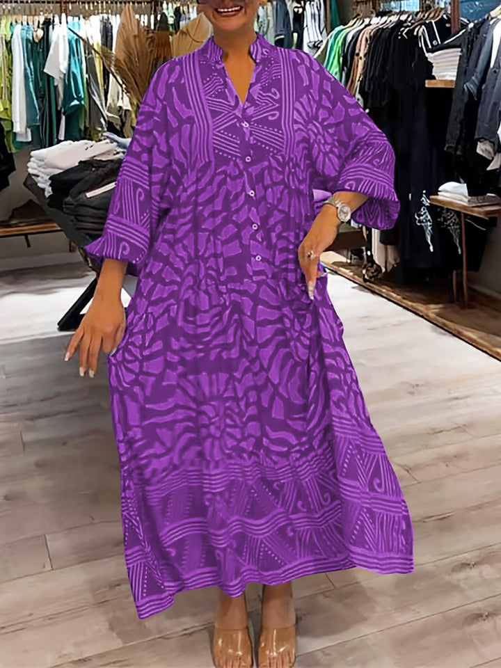 Yaretzi | Vestido Motivos Tropicales