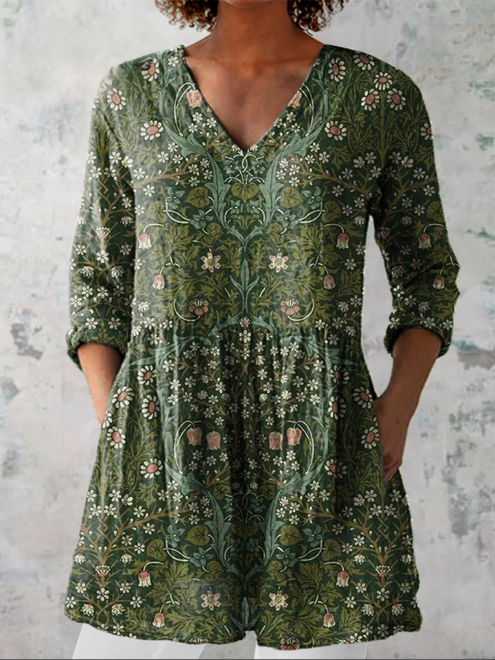 Willow™ | Botanical V-Neck Shirt