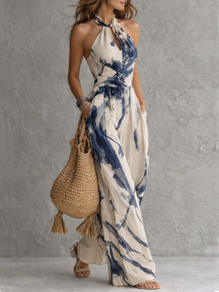 Serenity™ | Coastal Ink Halter Jumpsuit