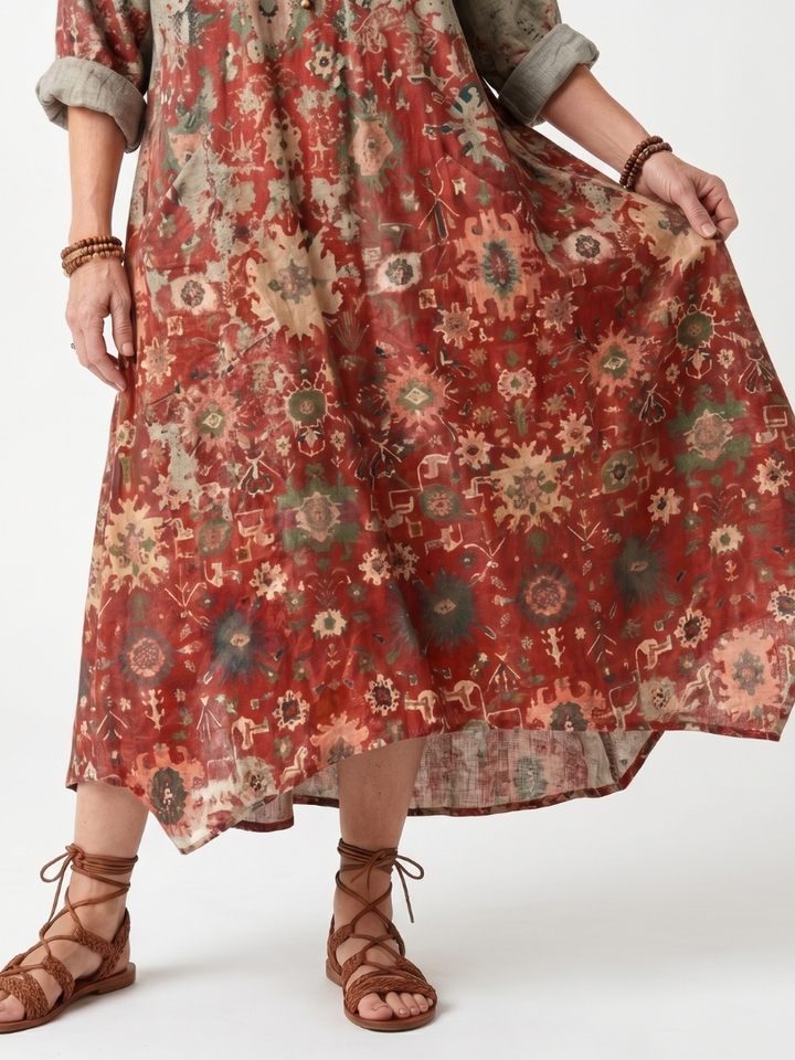 Adelaide™ | Vintage Meadow Maxi Dress