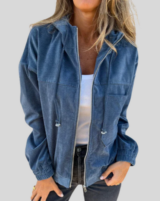 Winslow™ | Denim Blue Luxe Hooded Jacket