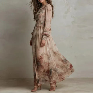 Melinda™ | Blush Garden Maxi Dress