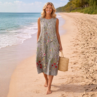 Meadow | Wildflower Harmony Sleeveless Midi Dress