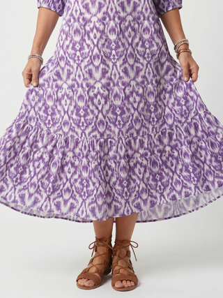 Celeste™ | Lavender Ikat Maxi Dress