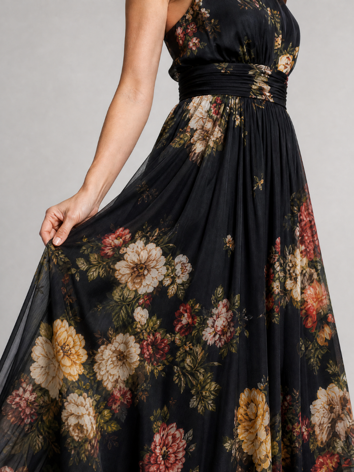 Arabella™ | Midnight Garden Halter Dress