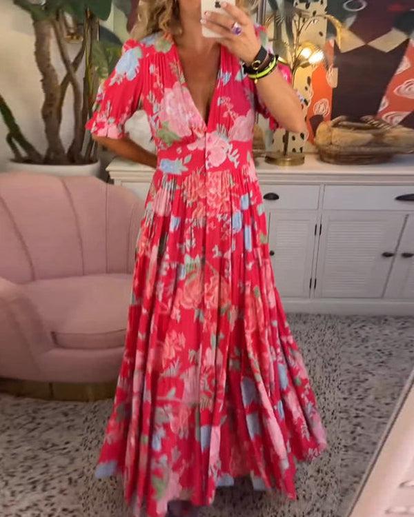 Renata | Vestido Flores Vibrantes