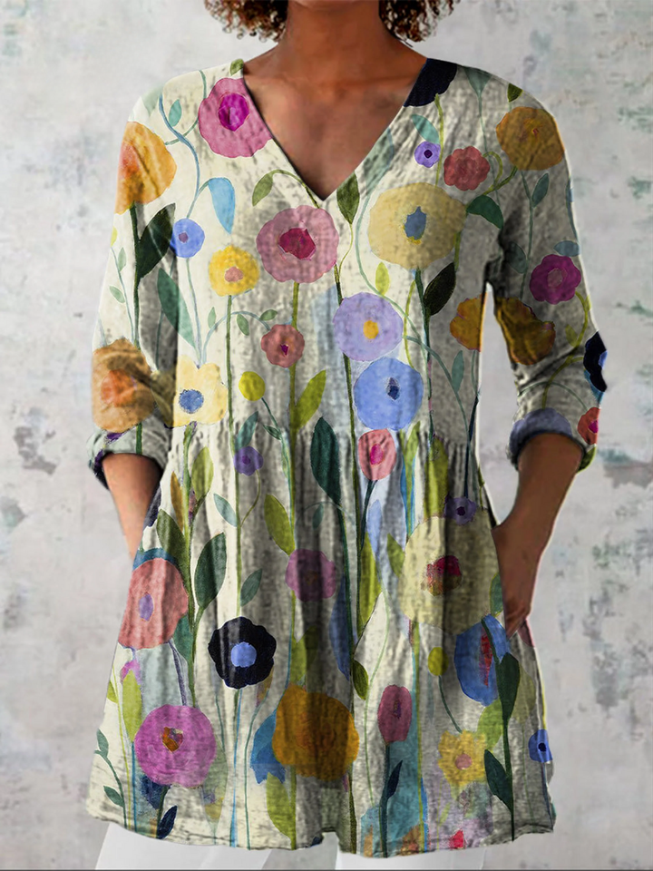 Marigold™ | Wildflower V-Neck Shirt