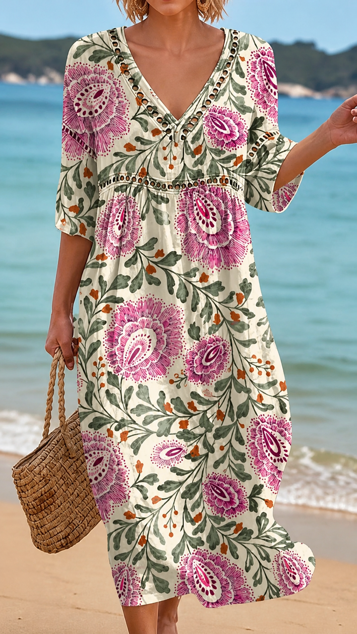 Elowen™ | Meadow Bloom Maxi Dress