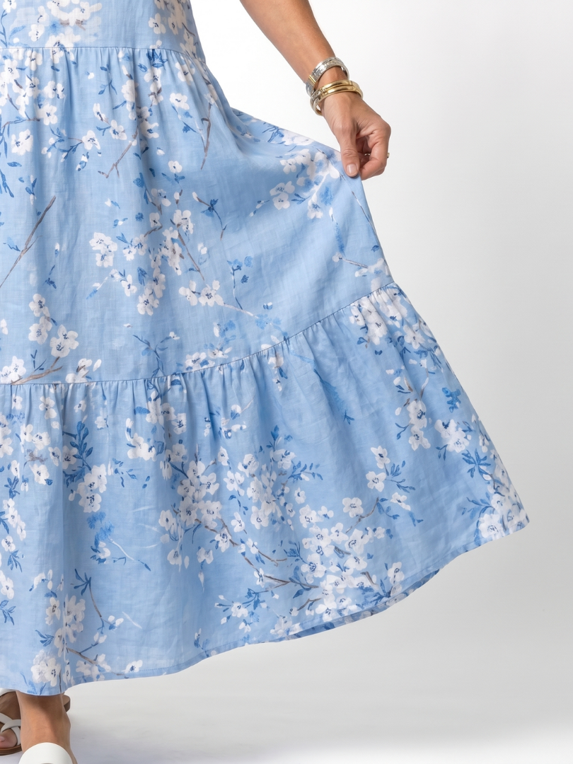Claire™ | Blue Blossom Maxi Dress