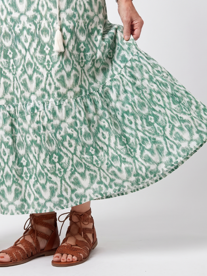 Maeve™ | Sage Ikat Maxi Dress