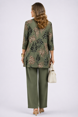 Sienna™ | Elegant Olive Leaf Print 3-Piece Set