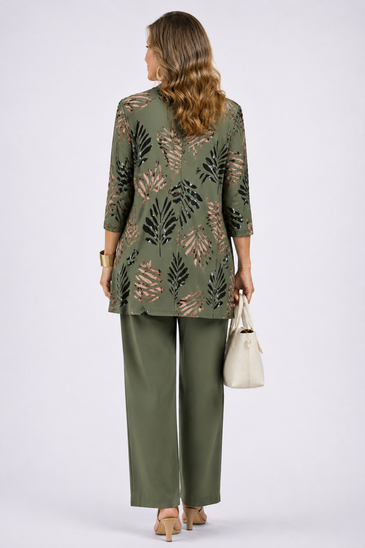 Sienna™ | Elegant Olive Leaf Print 3-Piece Set
