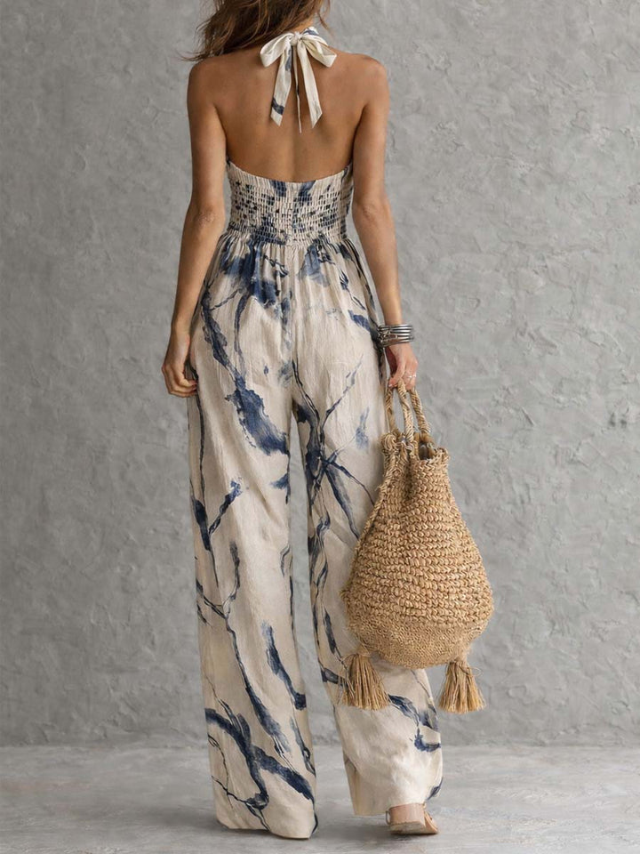 Serenity™ | Coastal Ink Halter Jumpsuit