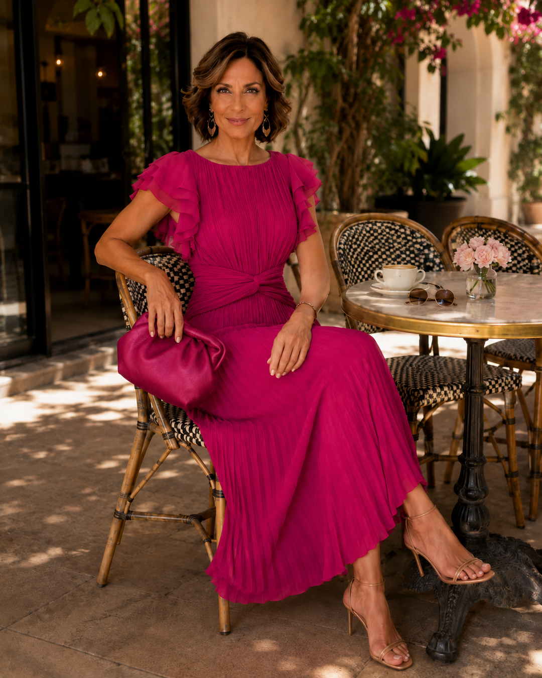 Araminta™ | Pleated Elegance Maxi Dress