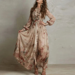 Melinda™ | Blush Garden Maxi Dress