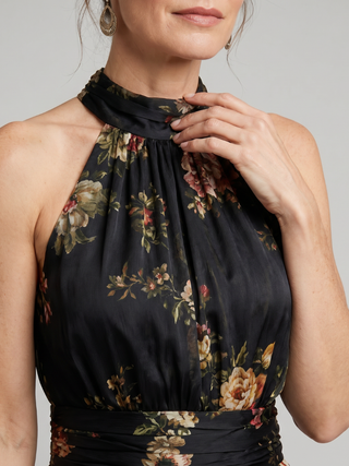 Arabella™ | Midnight Garden Halter Dress