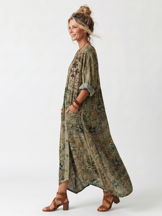 Rowan™ | Woodland Harmony Maxi Dress