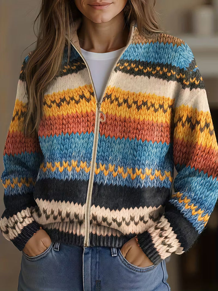 Tamsin™ | Heritage Knit Zip Cardigan