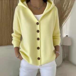 Penelope™ | Hooded Button Autumn Sweater