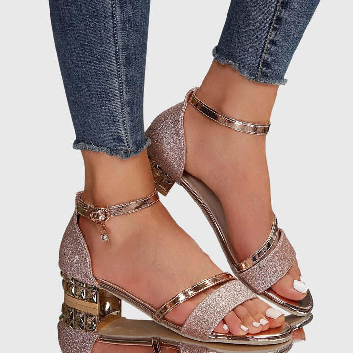 Saturnina | Sandalias Brillo Señorial
