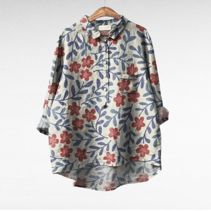 Benigna | Blusa Floral Sofisticada