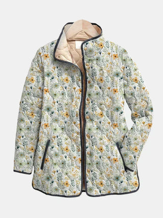 Elowen™ | Delicate Botanical Quilted Jacket