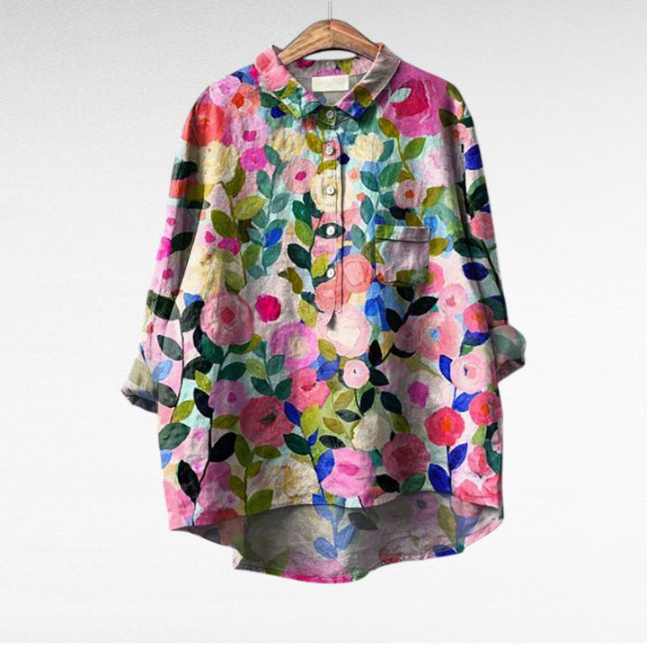 Benigna | Blusa Floral Sofisticada