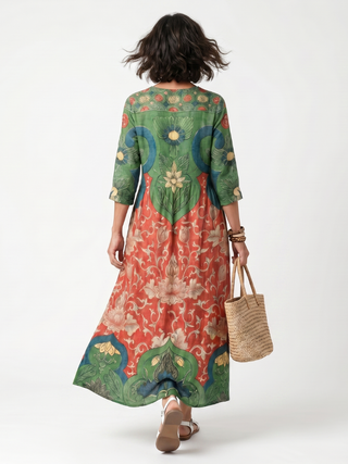 Elara™ | Heritage Bloom Maxi Dress